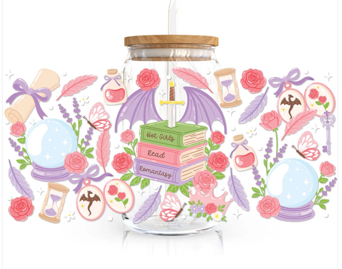 16oz Bookish Glass Can Cups