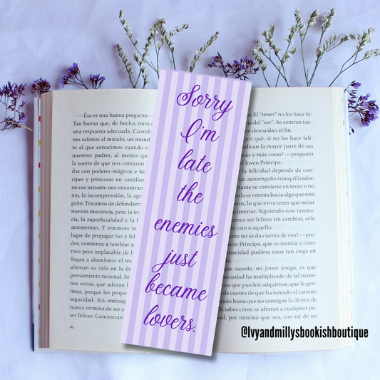Sorry I'm Late, The Enemies Just Became Lovers Bookmark