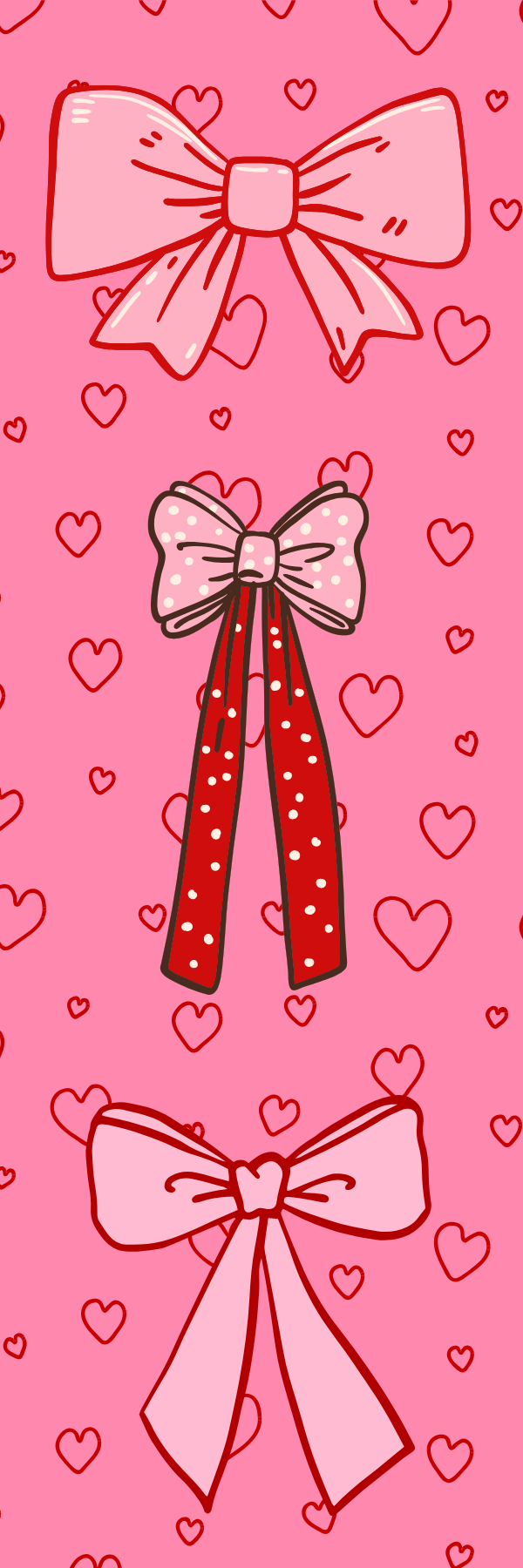 Bows and Hearts bookmark