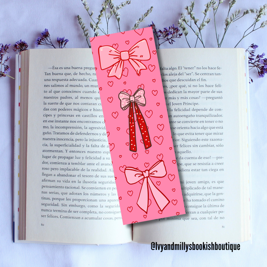 Bows and Hearts bookmark