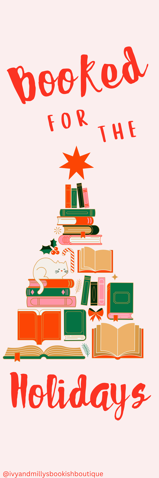 Booked for the Holidays Bookmark