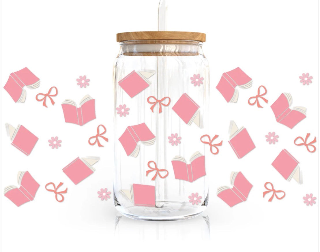 16oz Bookish Glass Can Cups