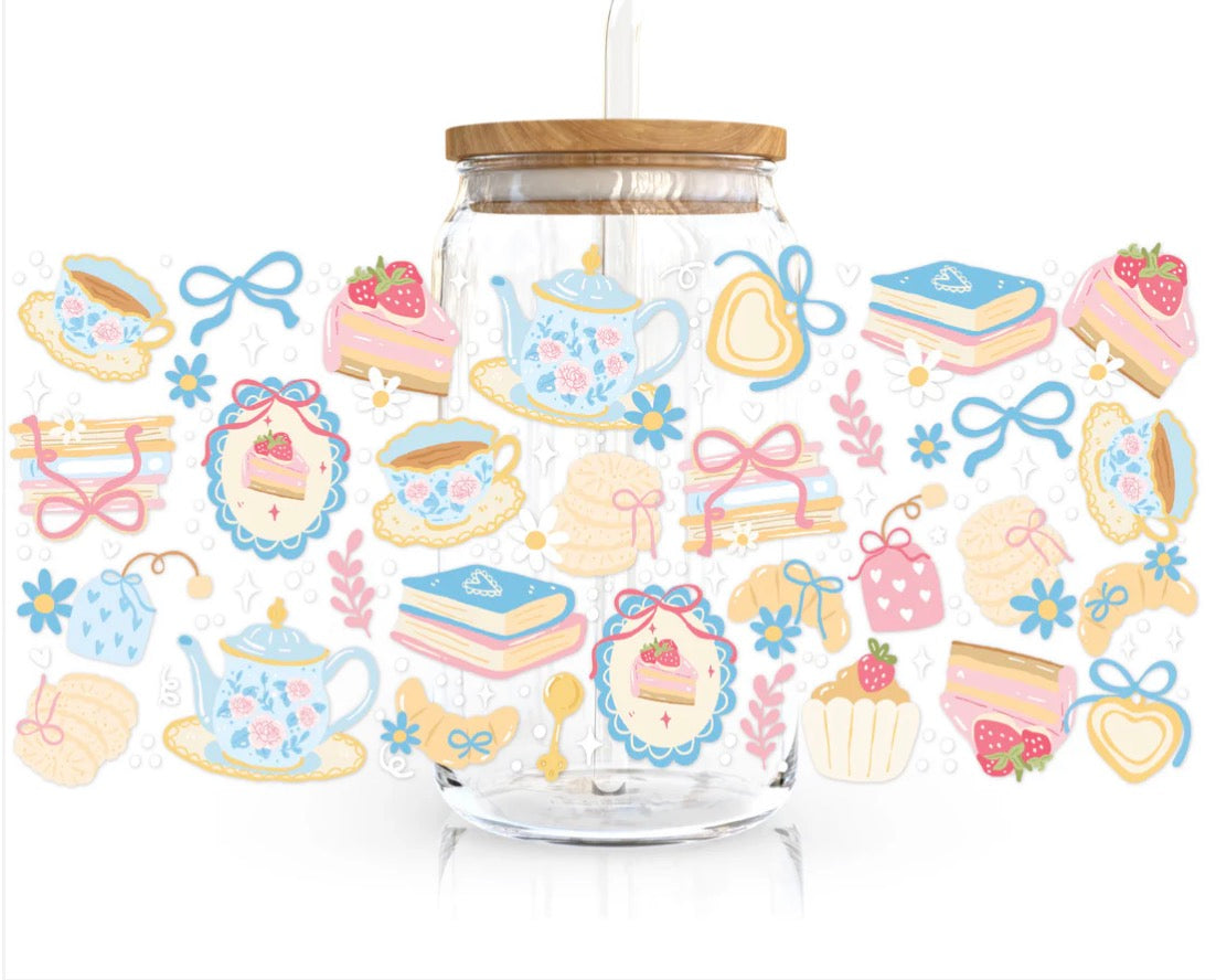 16oz Bookish Glass Can Cups