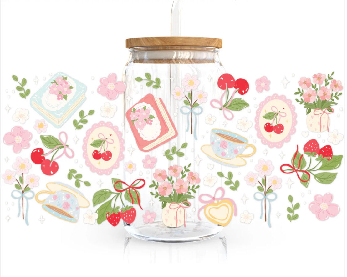 16oz Bookish Glass Can Cups