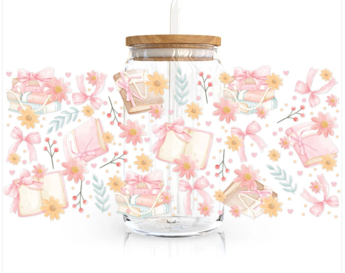 16oz Bookish Glass Can Cups