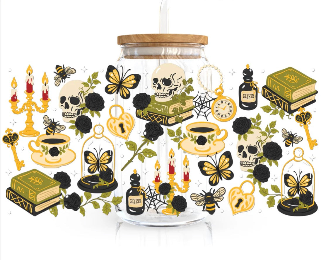 16oz Bookish Glass Can Cups