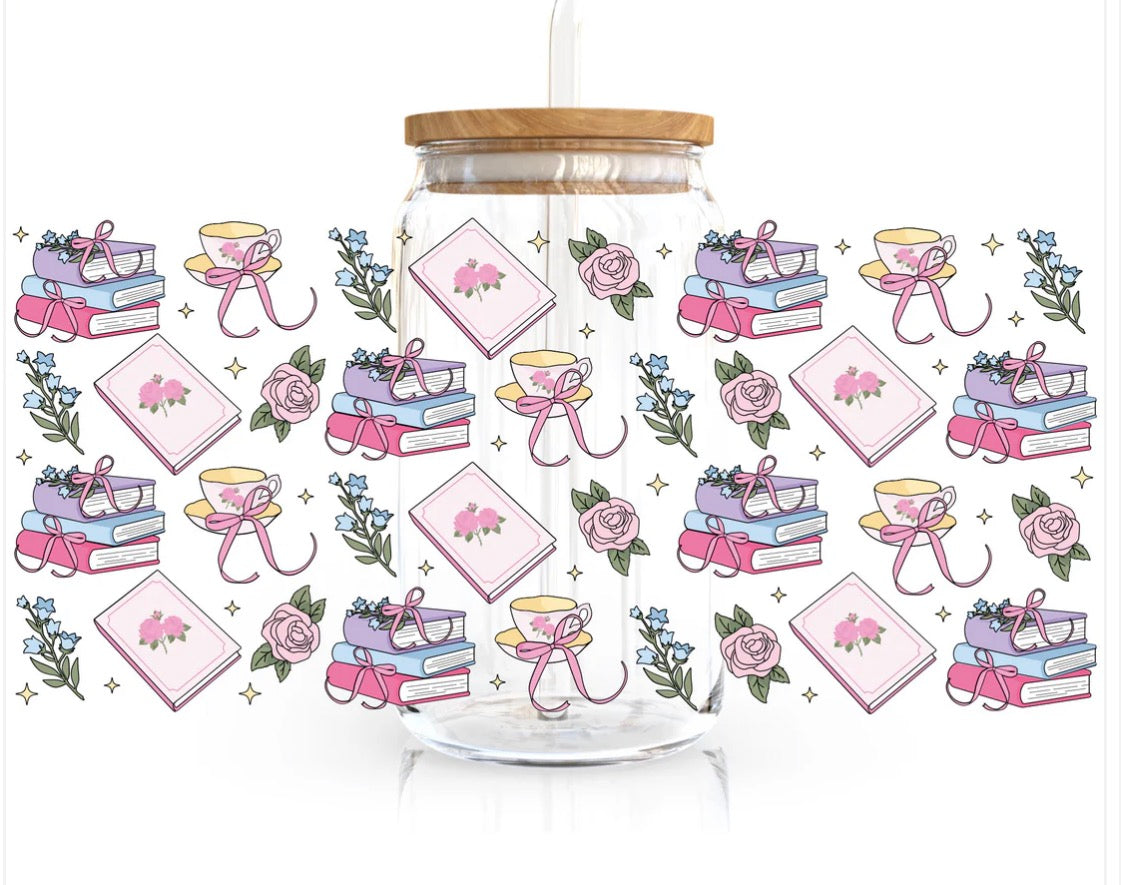 16oz Bookish Glass Can Cups