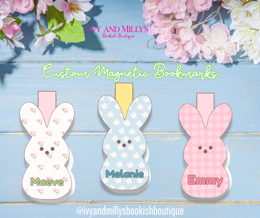 Spring Bunny Peep Magnetic Bookmark