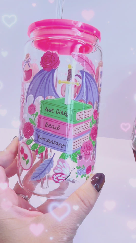 16oz Bookish Glass Can Cups